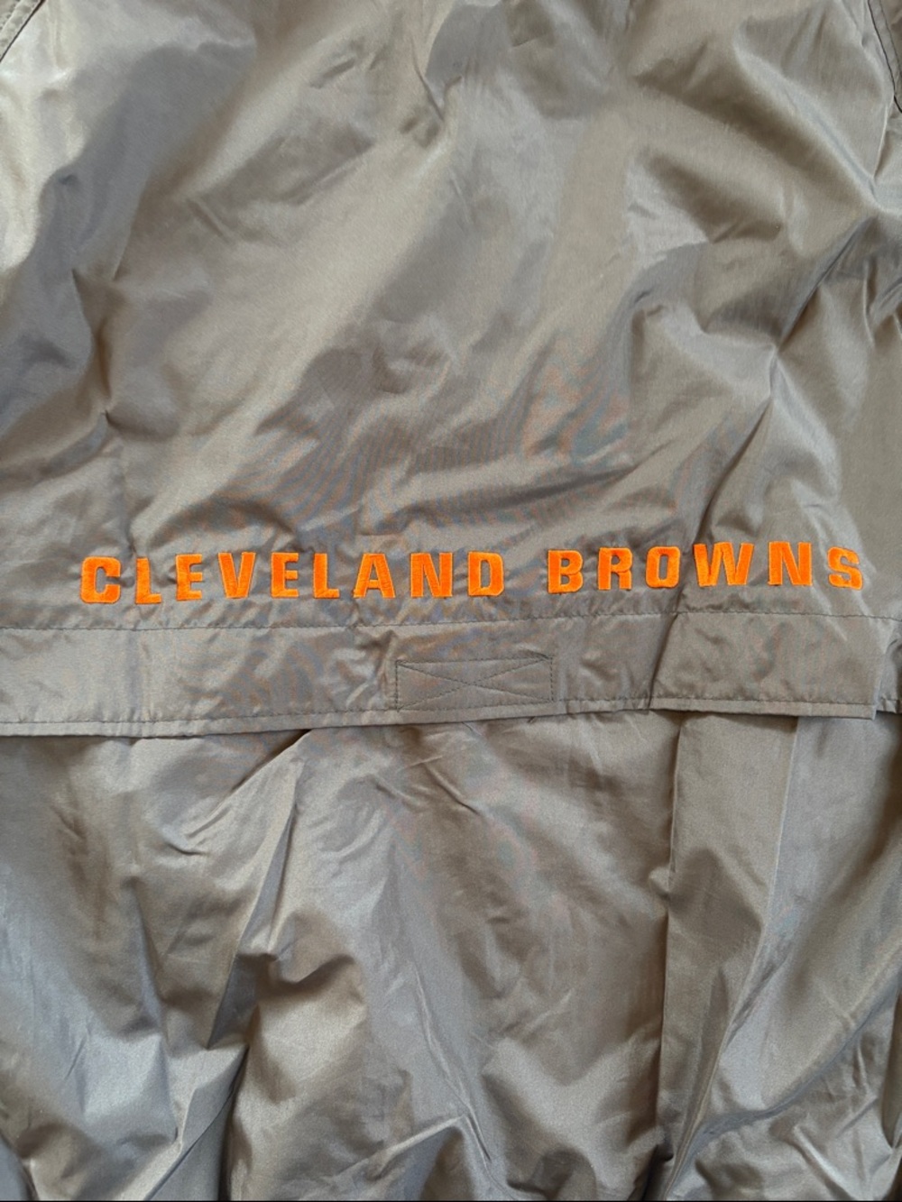Vintage Puma Cleveland Browns Windbreaker Jacket with Orange Trim & Helmet Patch - Picture 10 of 14